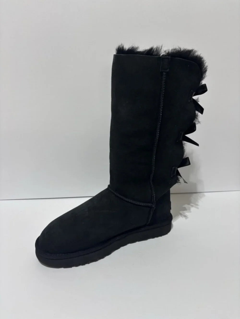 UGG Women’s Bailey Bow Tall II Black Winter Boots, Size 9 M